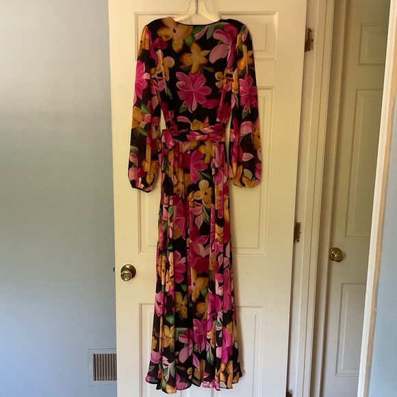 Baltic Born Katinka Wrap Maxi Dress Black Multi Floral Size S NWT Party Wedding - Picture 12 of 16